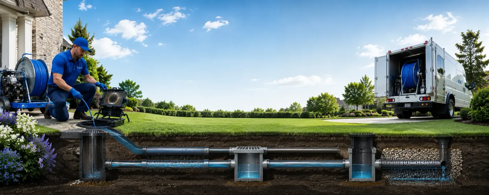 Outdoor drain cleaning information for Purchase, NY